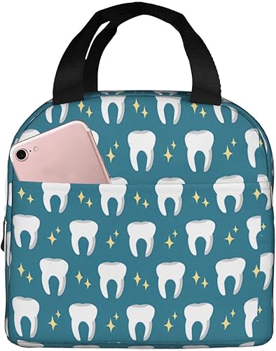 AKEOPIST Lonchera para dentistas, higienista dental, bolsa de almuerzo linda, bolsa de almuerzo aislada, para mujeres, hombres, trabajo, campamento,
