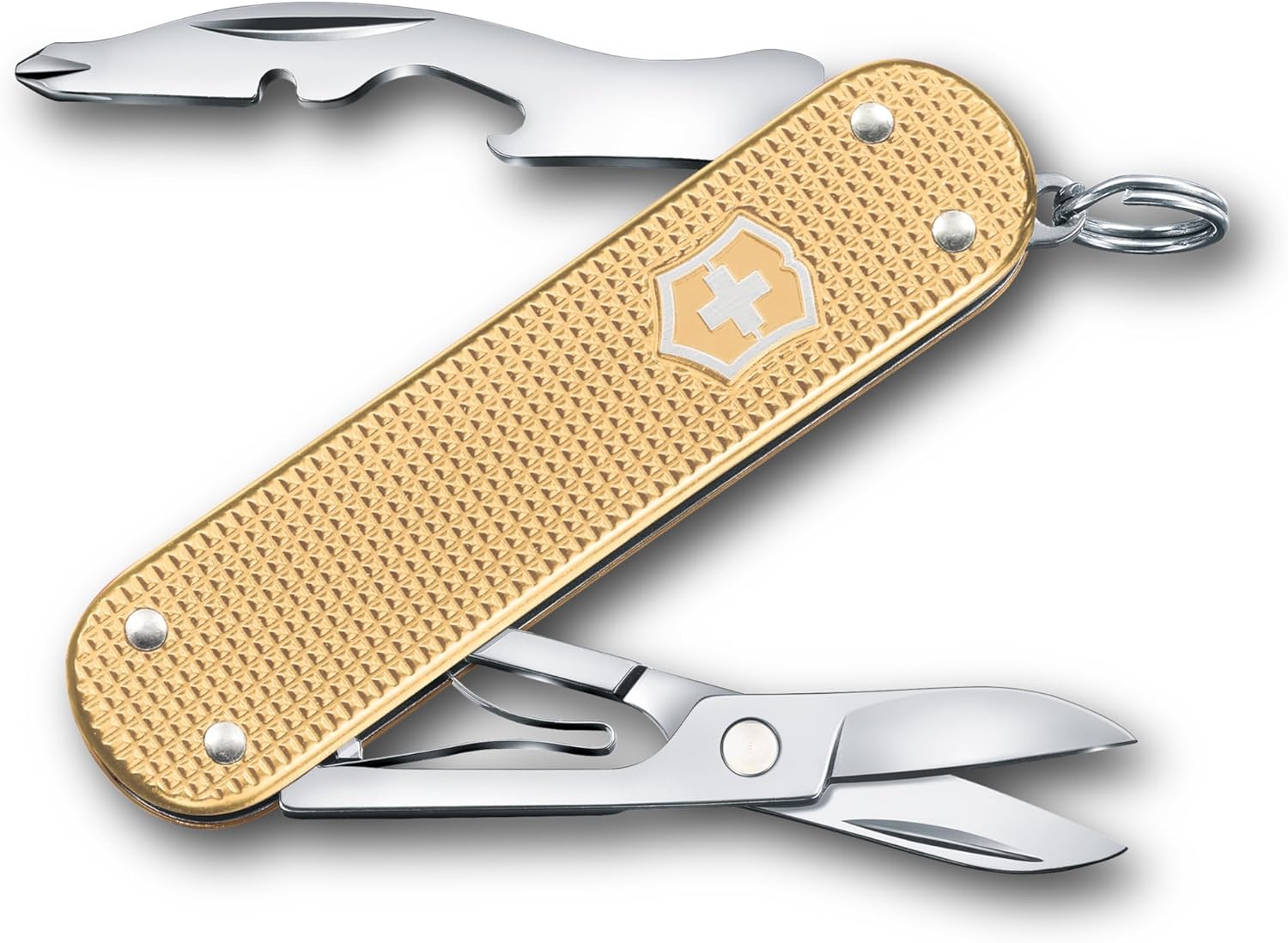 Victorinox Companion Slim Alox Pocket Tool 5 Functions Small with Scissors and Screwdriver Swiss Made - Gold