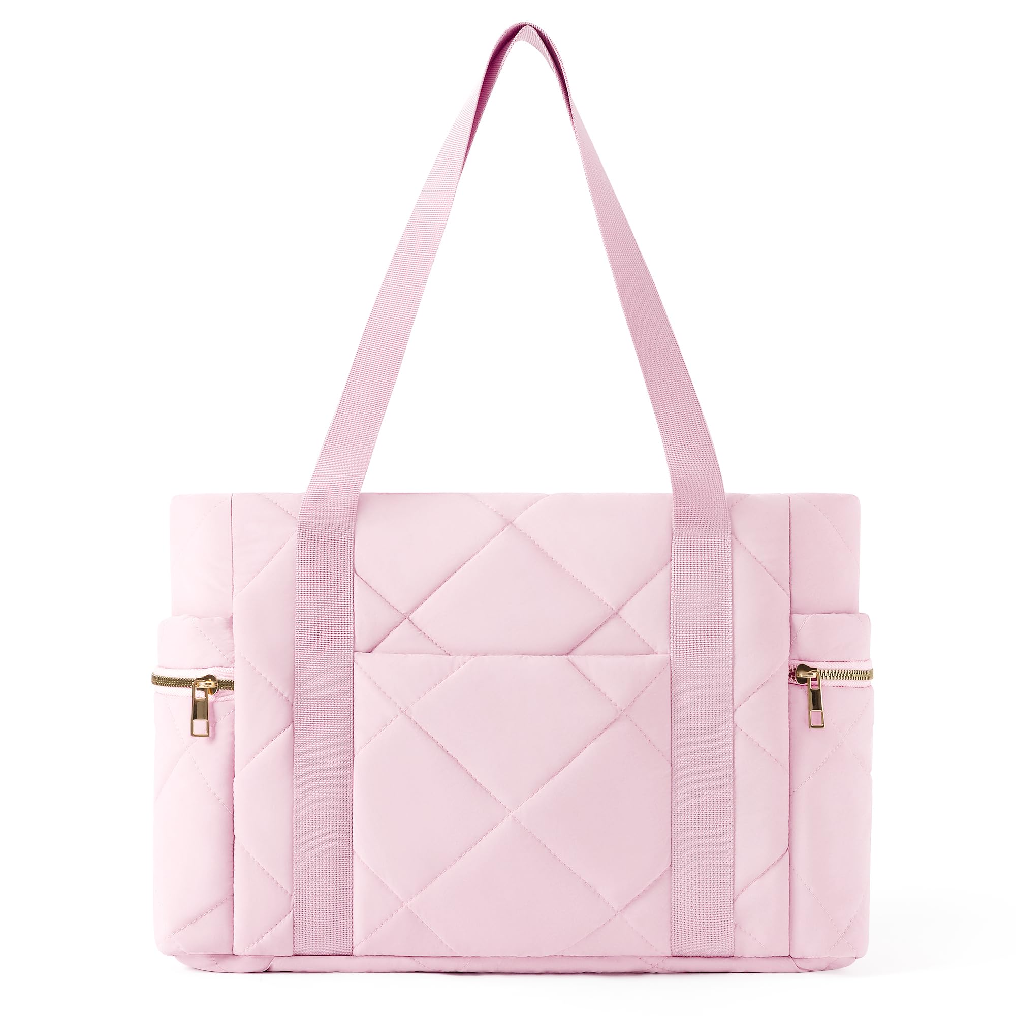 Tote bag for Women Puffer Shoulder Bag with Zipper Travel Quilted Nurse Bag Carry On Laptop Bag for