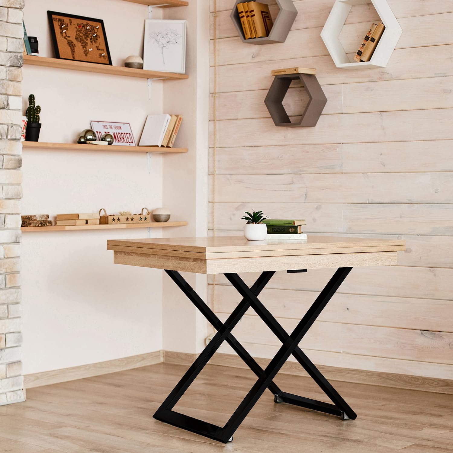 Tribesigns Ronde Eindtafel, 3-lagen Zijtafel Met Opslagplanken