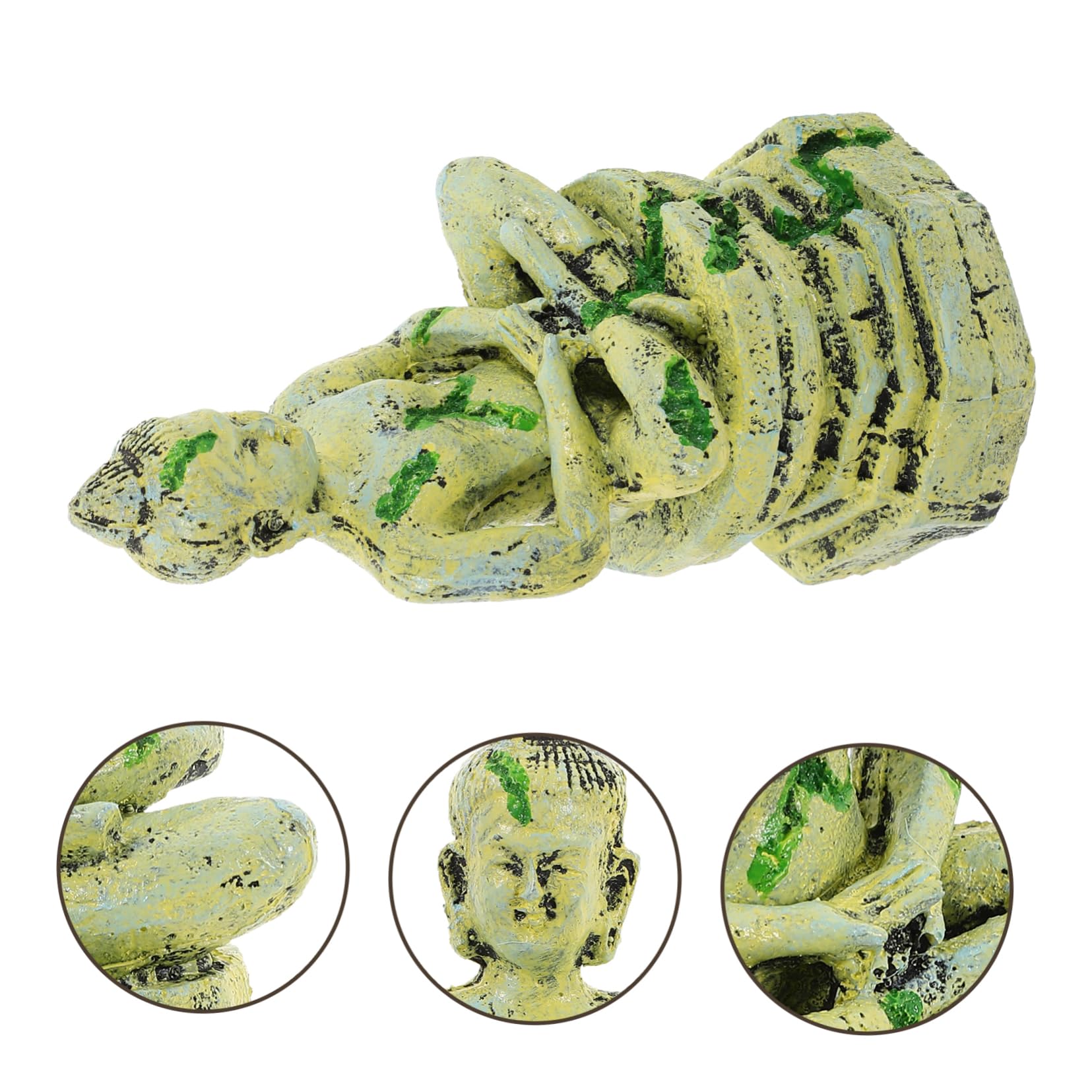 Toddmomy 2pezzi Decorazione Acquario Resina Con Buddha Seduto Ornamento Sicuro Per Pesci Design Artistico Per Paesaggi Sottomarini Adatto Acquari e Salata Resistente e Duraturo