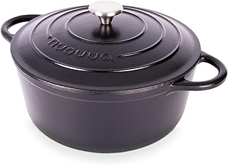 Nuovva Enamelled Cast Iron Dutch Oven Pot with Lid – 6.4 Quart Non Stick...