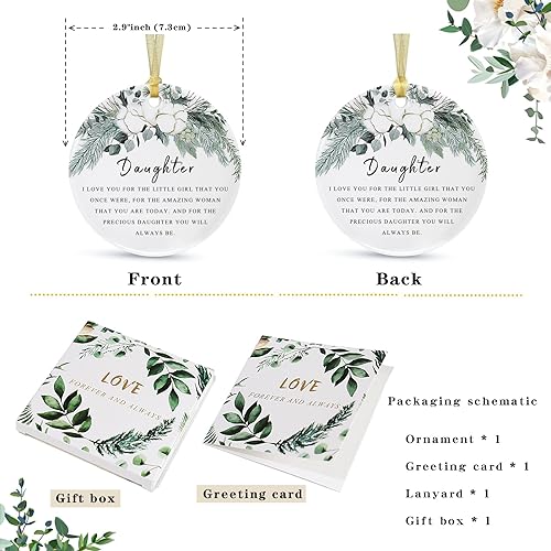 Miniatura 2 de Adornos de regalo para mi hija de padres 2024, adorno de Navidad para hija para siempre, colgante de mamá papá, regalo de la mejor hija, decoración