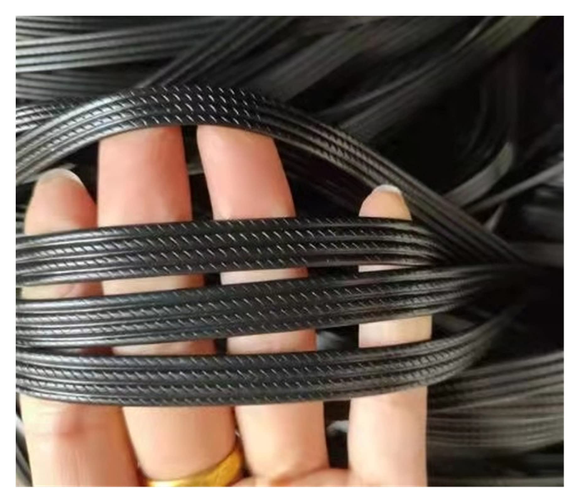 Yebio A Polyethylene Plastic Rattan Synthetic Wicker Hand Woven Repair Material For Knit 500G/A/8Mm