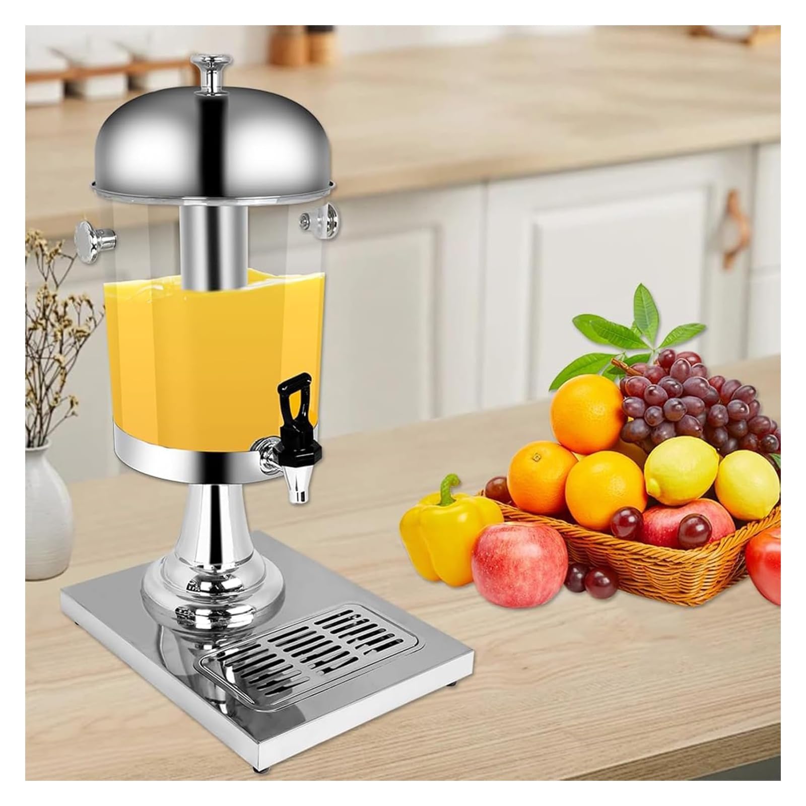 HCZKIUJY Drink Dispenser Iced Beverage Dispenser With Stand For Buffet Catering Cold Drinks And Beer (One Color 8L)