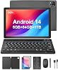 Tablet 10 Inch New, Android 14 Tablet 10 Inch Wi-Fi Model 6GB64GB1TB Expansion, 6000mAh Battery, 4 Core CPU, 5G Wi-Fi 6, 28MP Dual Camera, Bluetooth 5.0, 1280 x 800 FHD IPS, GMS Certified,