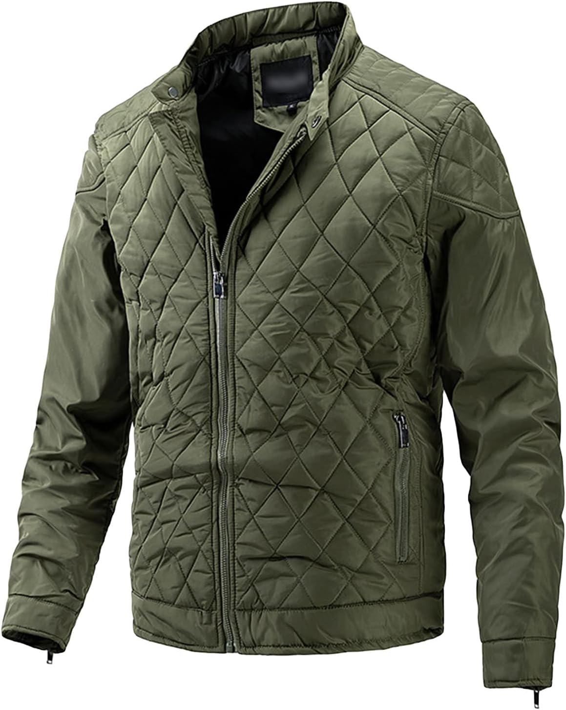 Men's Packable Puffer Jacket Lightweight Softshell Diamond Quilted Jackets Winter Slim Fit Padded Bomber Outerwear