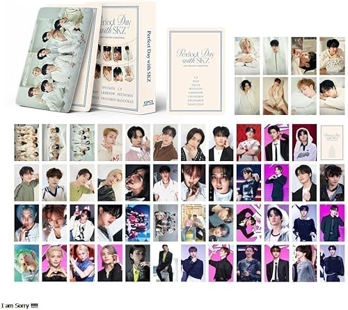 efoot 55 tarjetas fotográficas Stray Kids 2024 nuevo álbum Lomo, tarjetas para niños callejeros para regalo y colección de fanáticos (blanco)