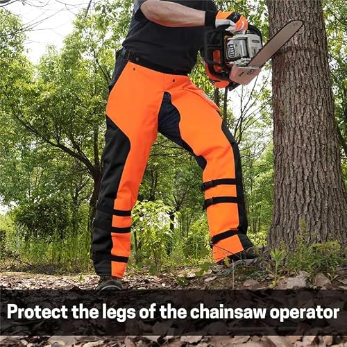 ZELARMAN Chainsaw Chaps 8-layer Protective Apron Wrap Adjustable Chainsaw Pants/Chap for Loggers Forest Workers Class A - Thumbnail 6