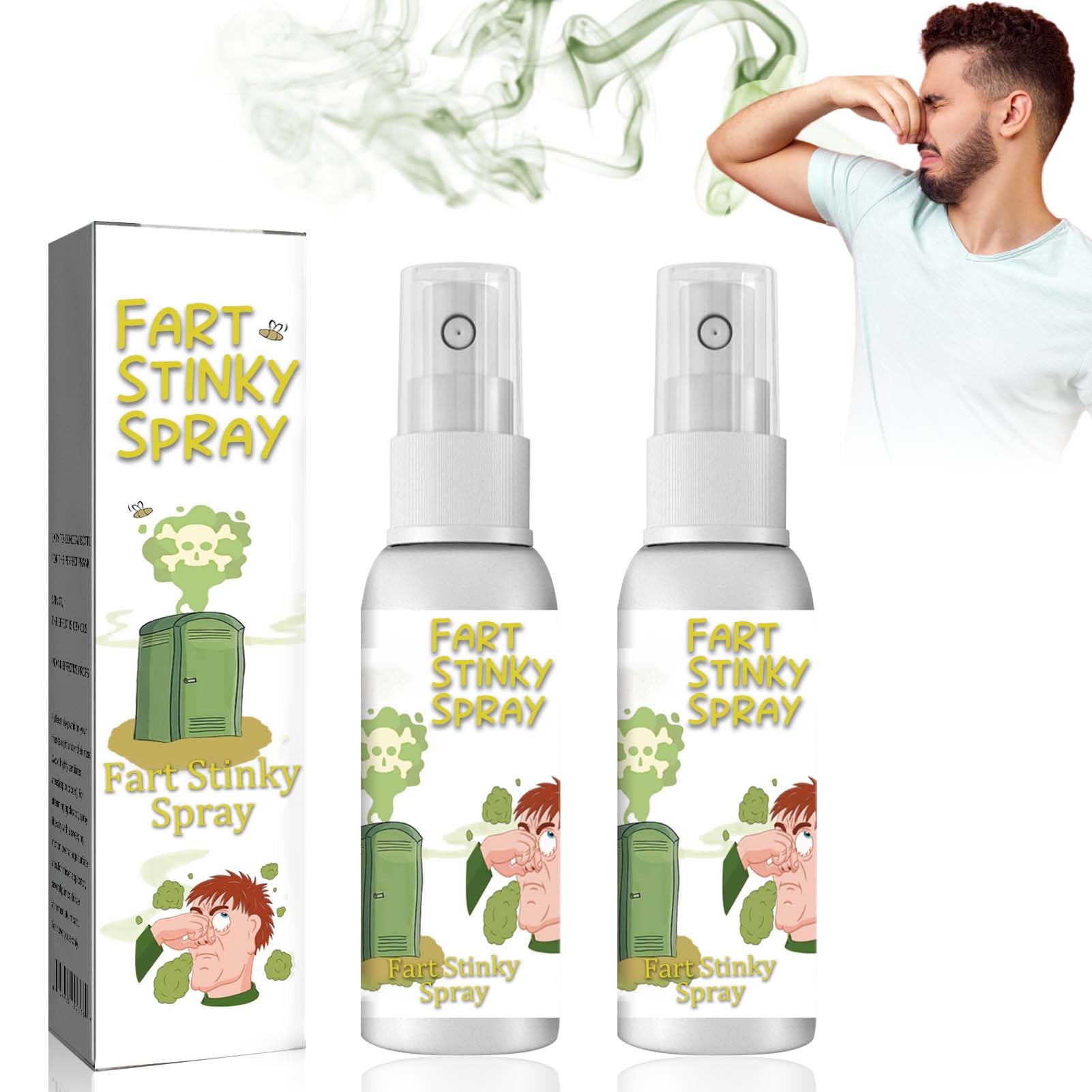 Fart Spray Prank, Liquid Fart Bomb, Long Lasting Poop Smelling Spray - Funny Gag Gift, 30 ml * 3 (60ml)