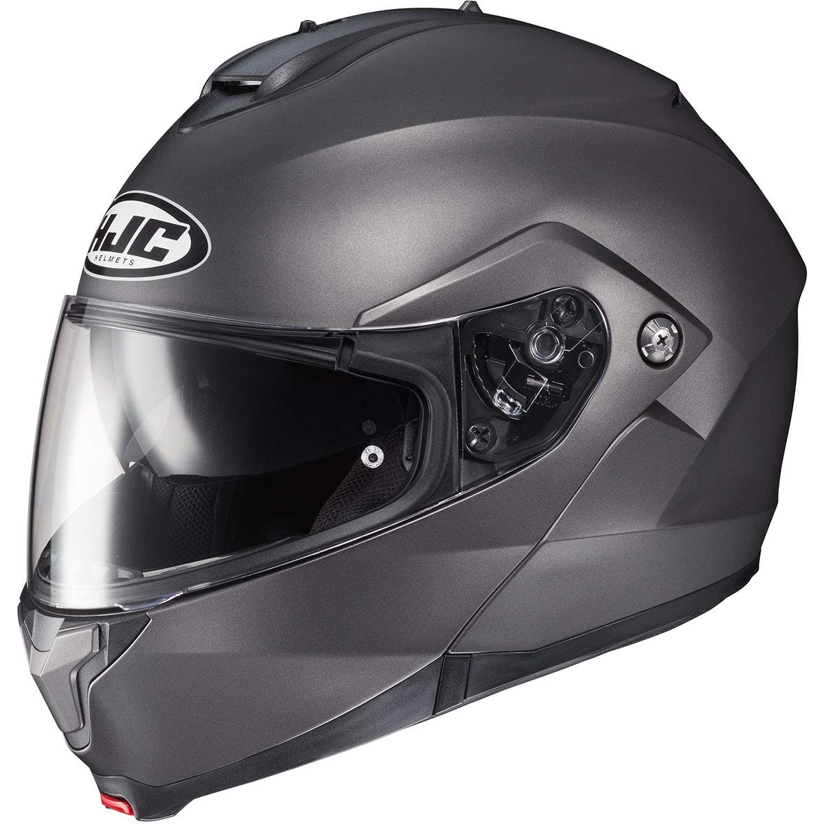 HJCC91 Men's Street Motorcycle Helmet - Semi-Flat Titanium / Large