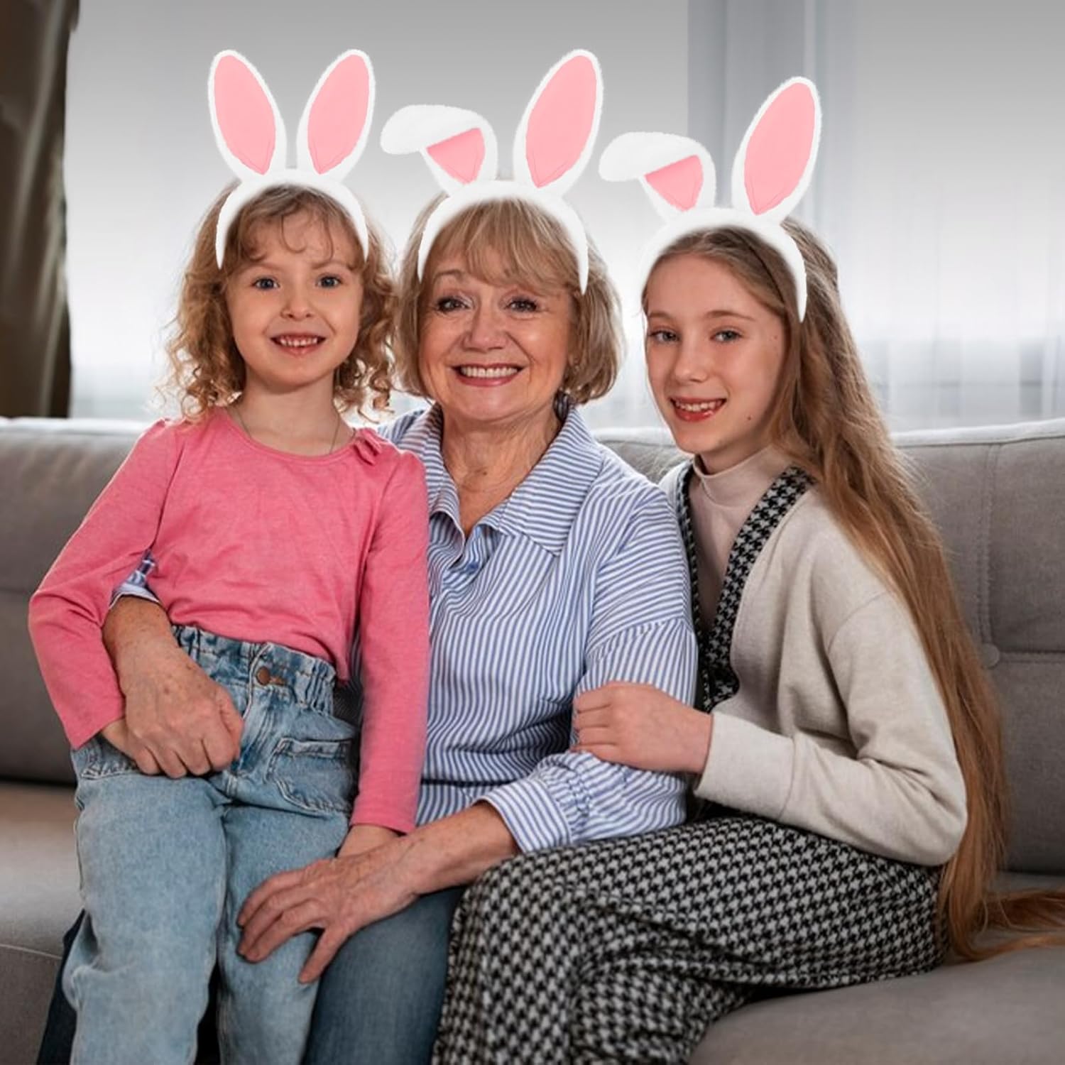 M&G House Easter Bunny Headband Bunny Ears Tail Rabbit Headband Cosplay Toy Plush Easter Gift - Image 3