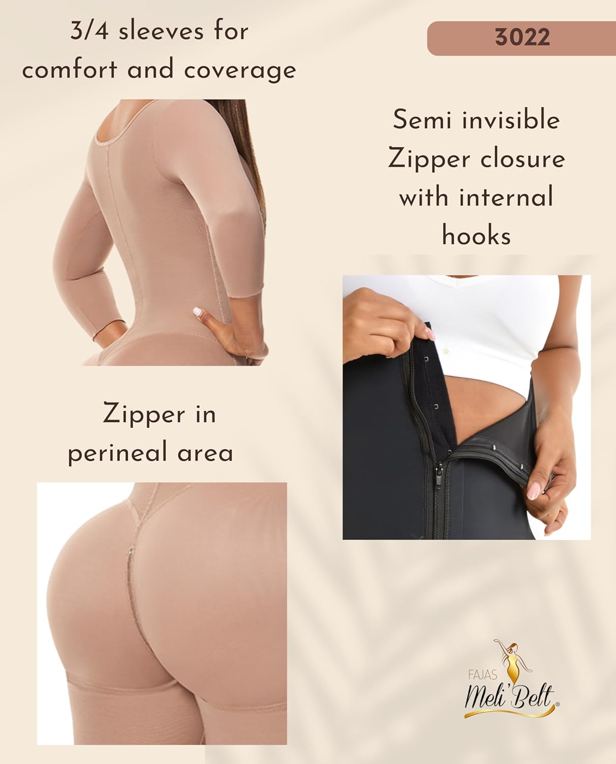 Melibelt 3022 Fajas Colombianas Reductoras Y Moldeadoras Compression Garment Shapewear For Women - Image 3