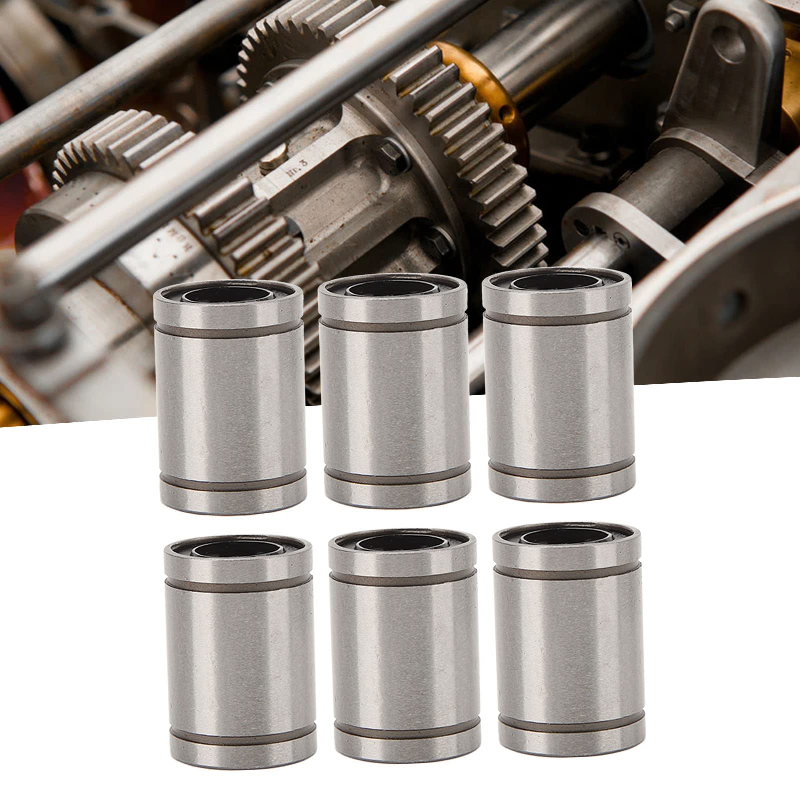 10 pz Cuscinetto a sfere per movimenti lineari LM12UU 12mm ID 21mm OD 30mm Lunghezza Cilindro in acciaio legato Boccola per movimento lineare