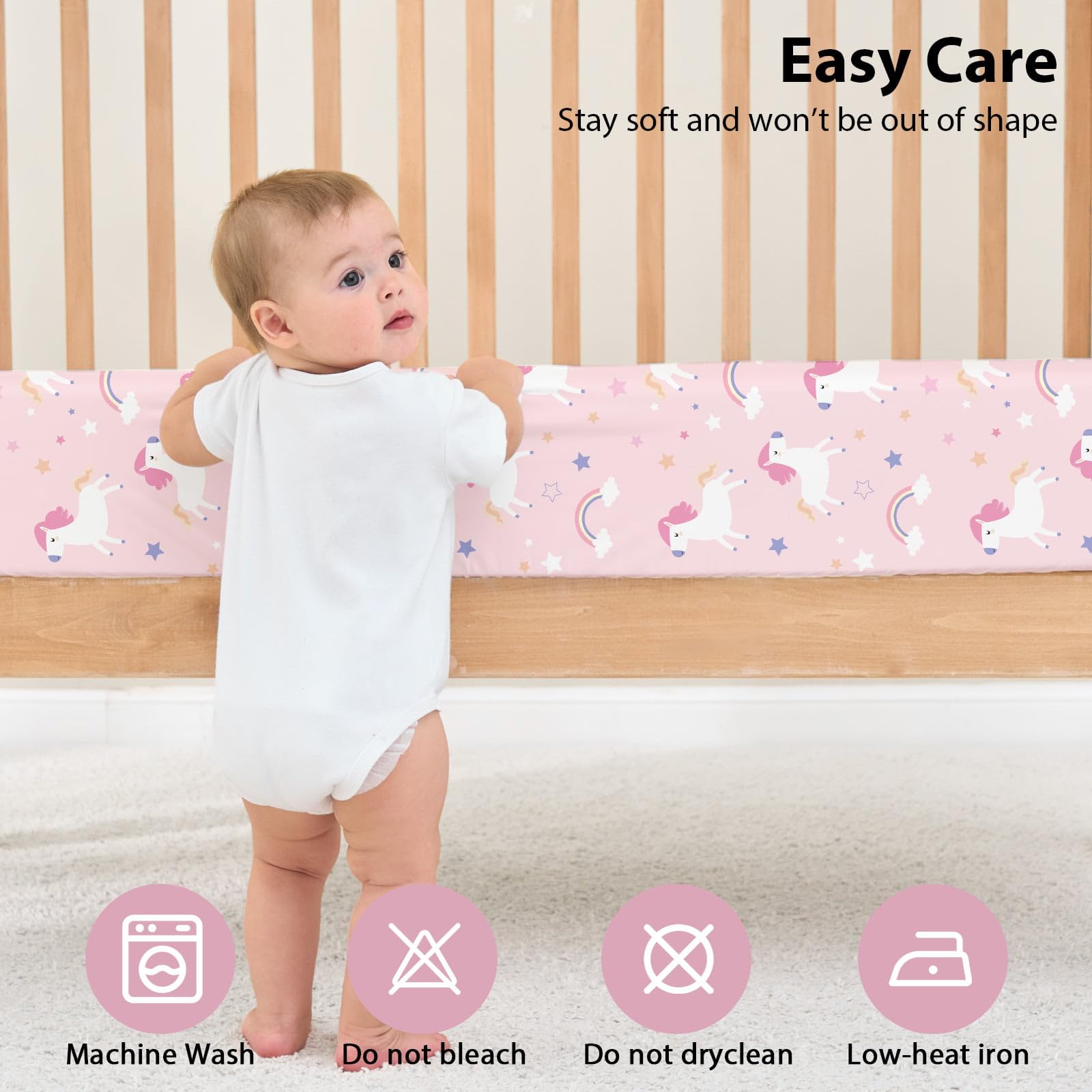 Lenzuola Lettino 120x60 cm, Confezione da 3 Coprimaterassi per Lettino Neonato, Lenzuola con Angoli Elasticizzate in Microfibra Ultra Morbida e Setosa, Rosa e Viola