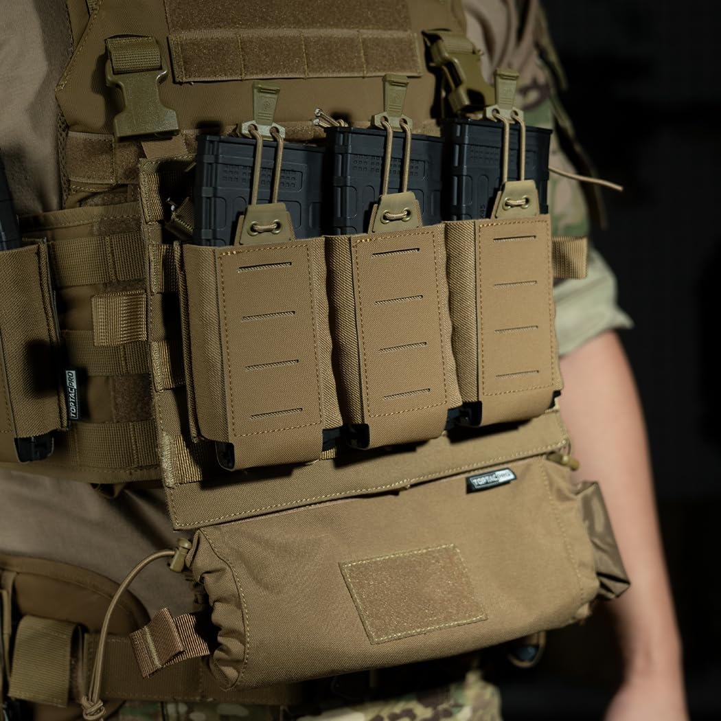 Triple MOLLE Mag Pouch Tactical 5.56 Magazine Pouch Open-top Carrier for M4 M16 AR15 G36 Magazine