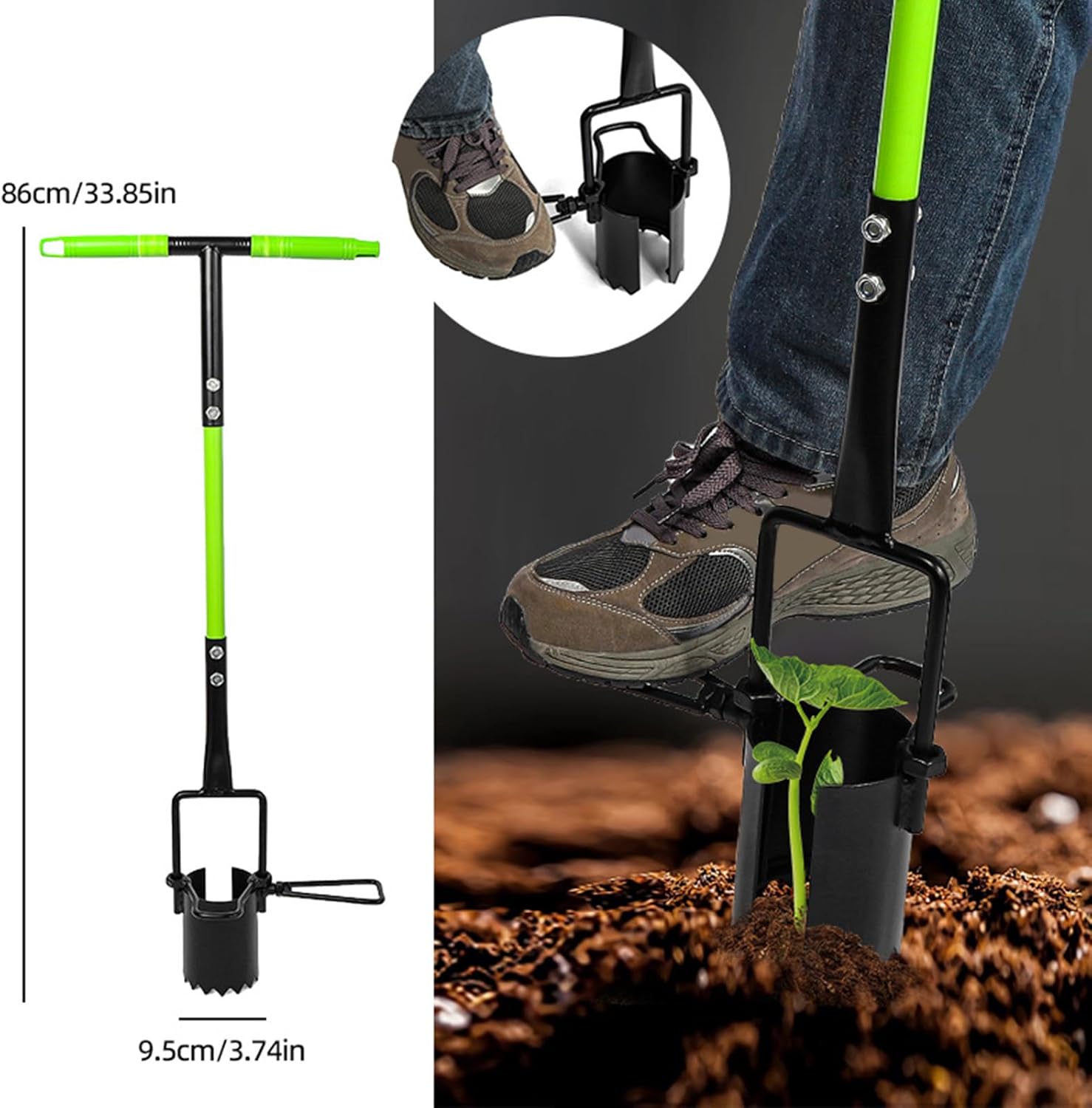 Gardening Bulb Planter Flowers Planter Device Ergonomic Handle Multifunctional Tool For Crocus Gladiolus Seedling Ergonomic Gardening Tool