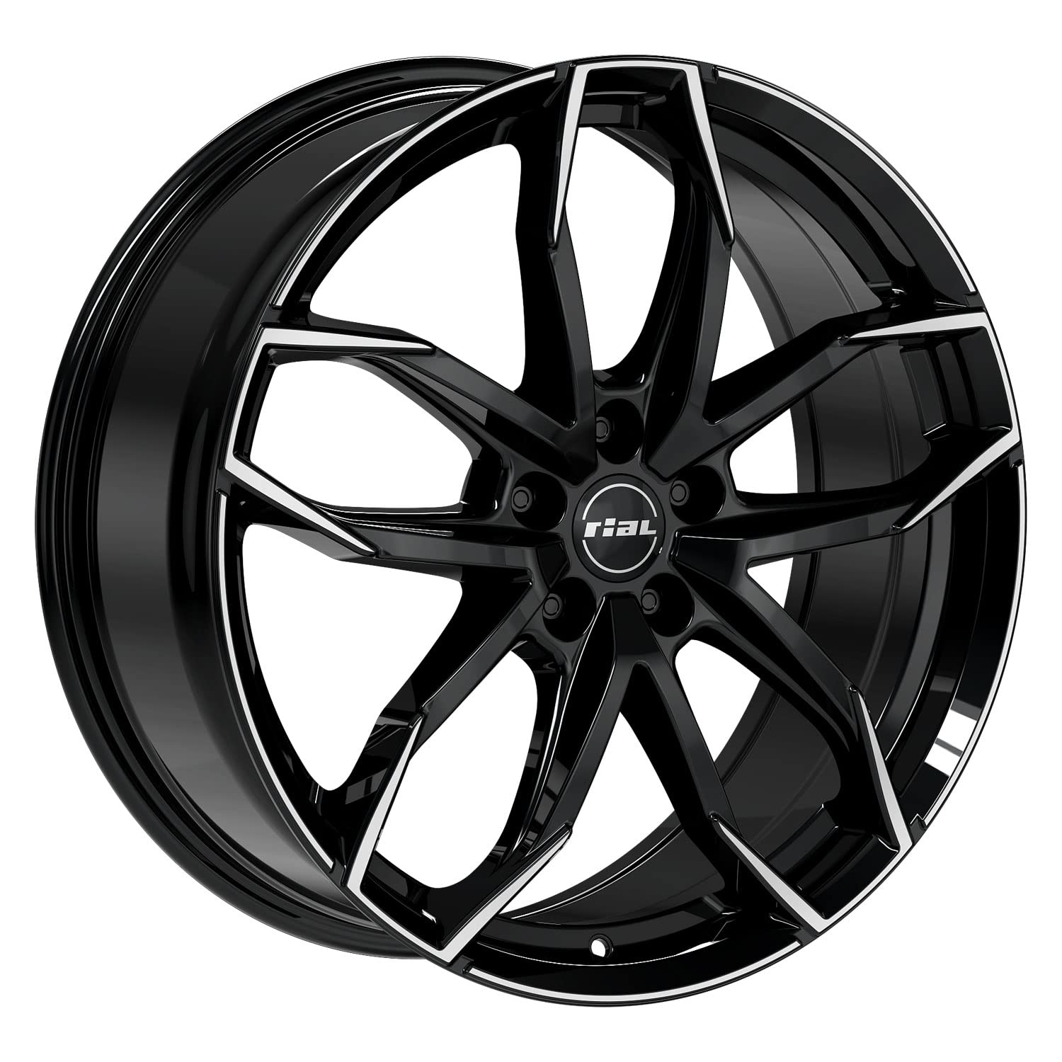 4x Cerchi Rial Lucca 8.0Jx18 ET33 5x110 diamant-schwarz frontpoliert compatibile con ALFA ROMEO Giulia Giulietta Stelvio