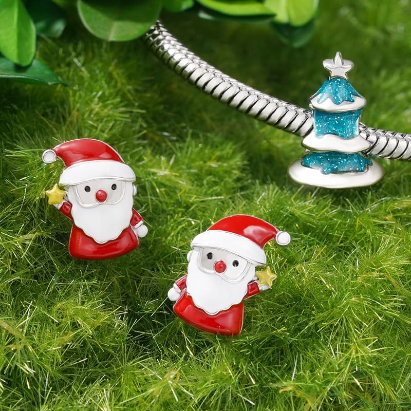 Image of GNOCE Christmas Charm Silver Plated & Sterling Silver Bracelet Gift