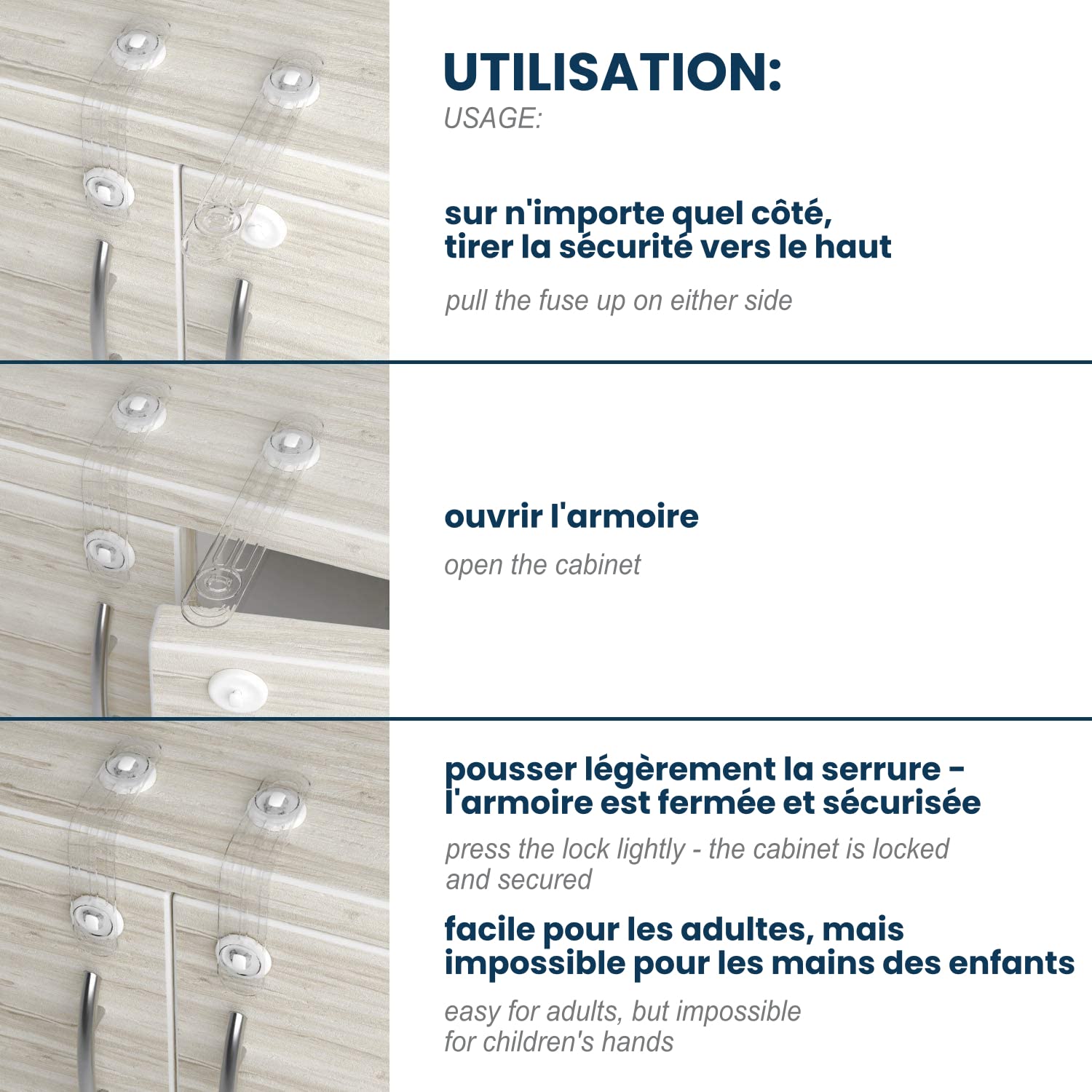 5 PCS SERRURES De Tiroir D'armoire Pour Tiroirs Sécurité Ménage EUR 7