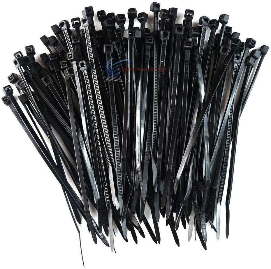 4" inch Black Nylon Cable Wire Zip Ties 18 Lbs Electrical