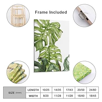 【木製パネル原画】モンステラ【透明水彩】 木製パネル原画】モンステラ【透明水彩】