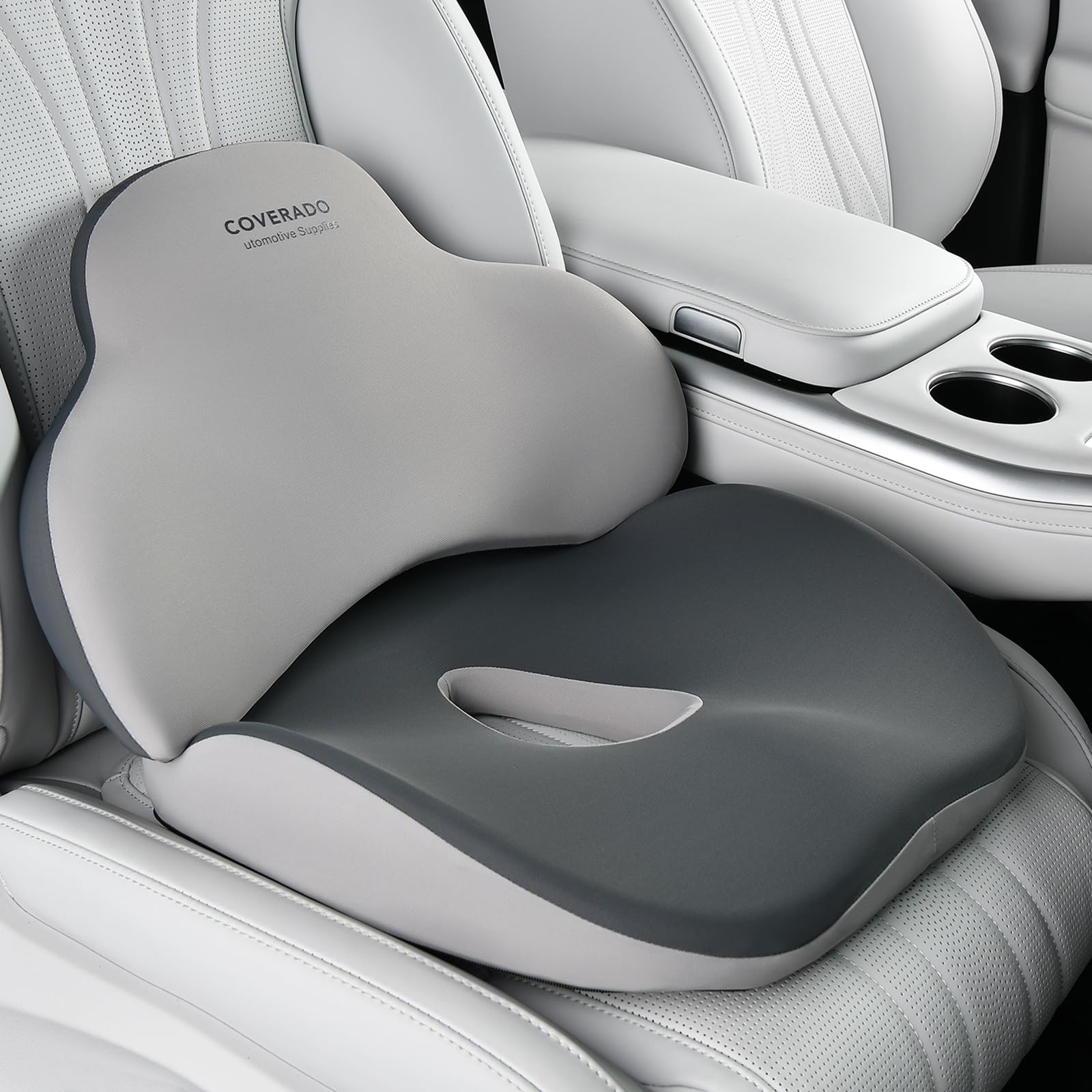 Coverado Cojines y Almohadillas de Soporte Lumbar para sillas de Oficina de automóviles, Esponja de Memoria ergonómica Almohada de Apoyo para la Espalda para Sillas & Acolchado