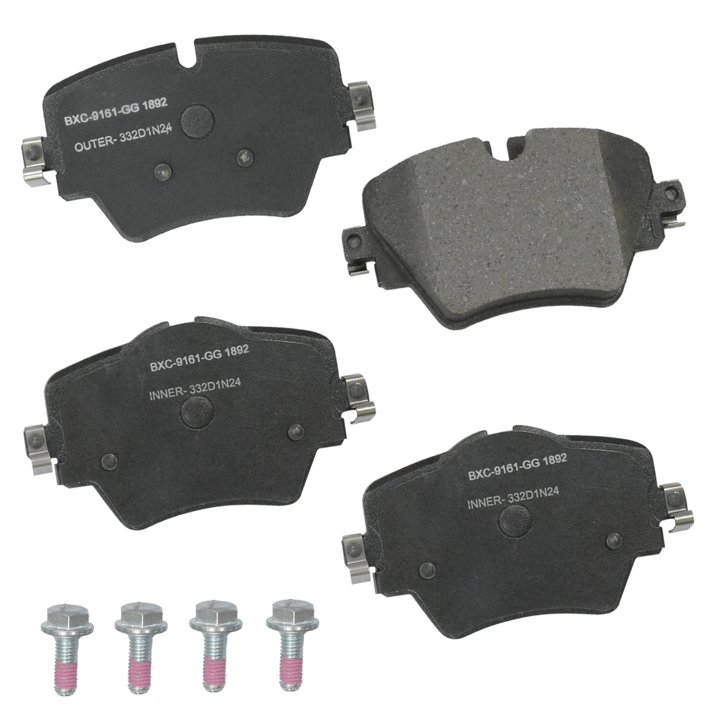 Bendix Premium SBC1892 Ceramic Front Brake Pads for select BMW 118i, 228i, 230i, 330e, 330i,430i, 520i, X1, X2, X3, X4, Z4, Mini Cooper, Clubman, Countryman, Toyota GR Supra