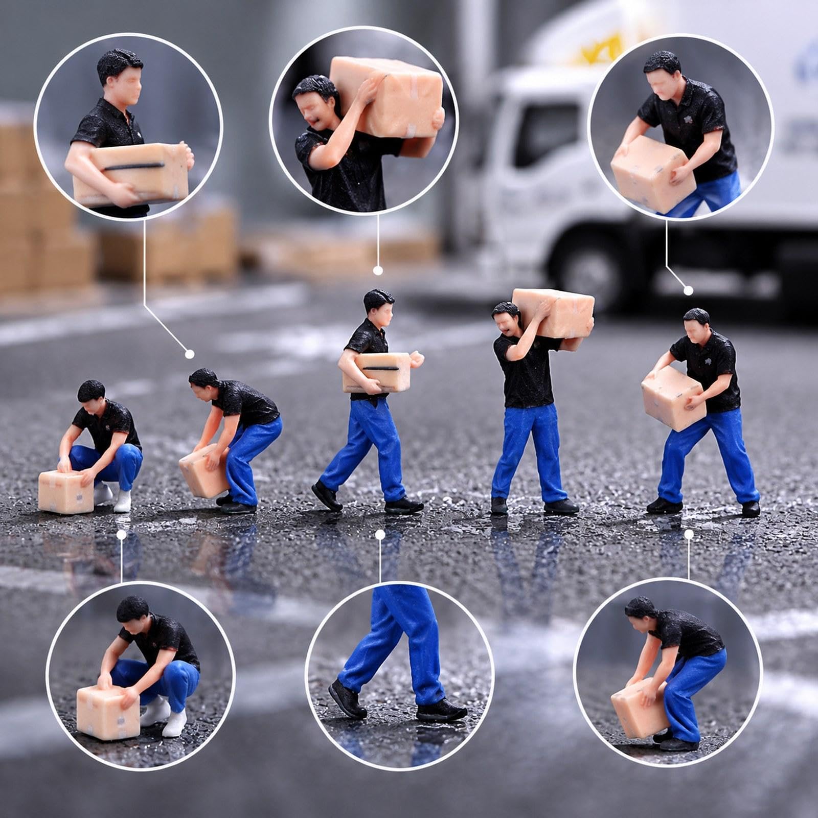 Set di Figure di Fornitori in 1:64, Decorazione di Moda per Ufficio,