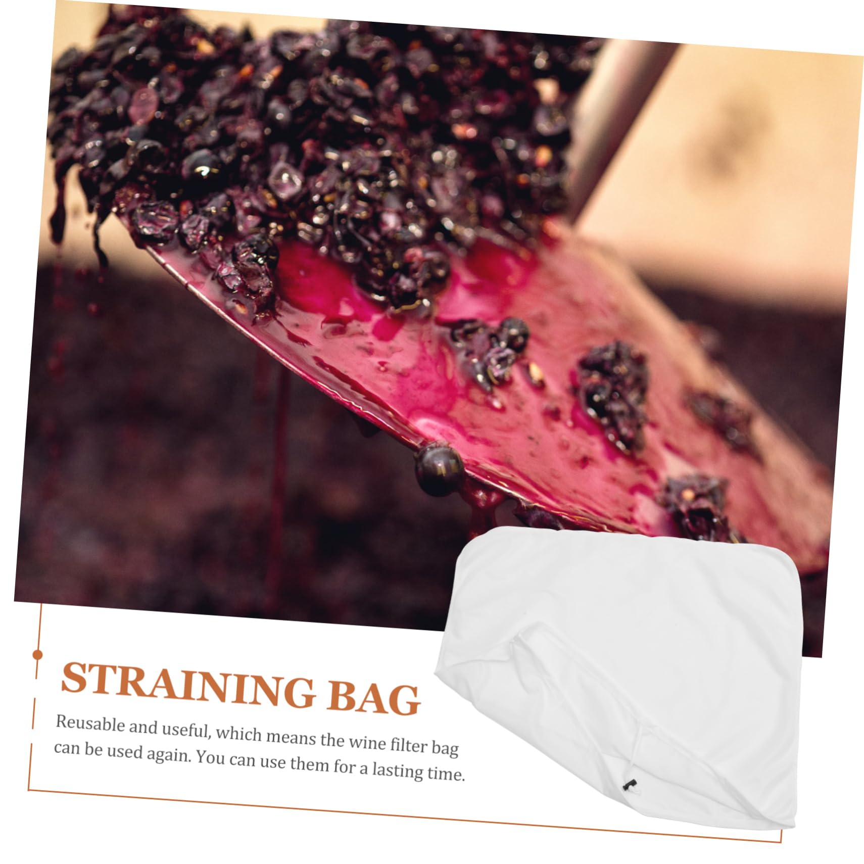 KICHOUSE Reusable Juice Strainer Bags Large Fine Mesh Brewing Filter for Homemade Wine Juice Drawstring Design for Easy Sifting Filtering