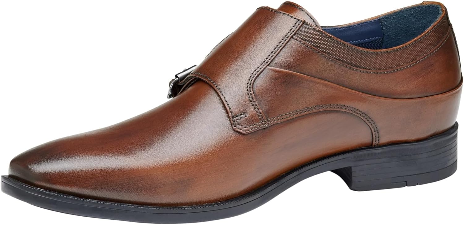 Johnston & Murphy Mens Gibbons Double-Buckle Monk
