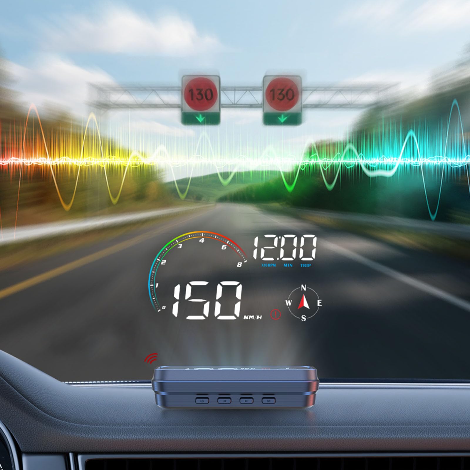 Uniwersalny samochodowy wyświetlacz HUD On-BD GPS Head Up z prędkością RMP alarm przekroczenia prędkości wody cyfrowy prędkościomierz działa dla większości samochodów
