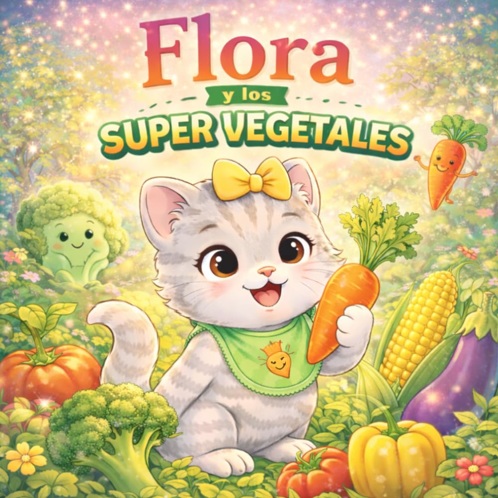 Flora y los Super Vegetales: Cuentos educativos infantiles para aprender a comer sano. Libro para colorear. Niños de 2 a 6 años