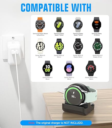 Miniatura 2 de MoKo Paquete de 1 soporte de cargador compatible con Samsung Galaxy 8 7 6 5 1.575 in 1.732 in8 Classic 1.811 inUltra 1.850 in6 Classic 1.693 in