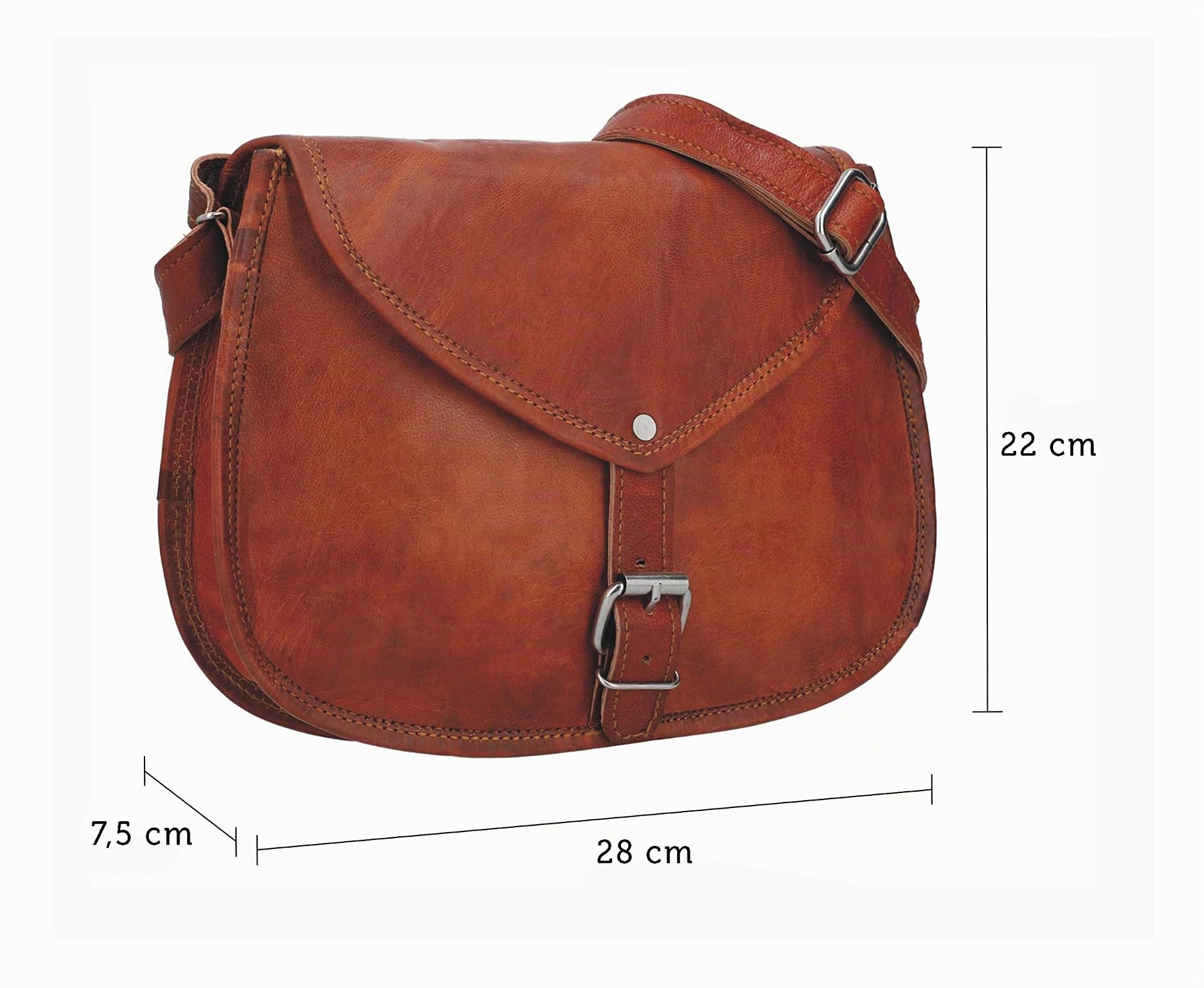 Gusti Bolso de cuero - Charleen Bolso bandolera de piel marrón