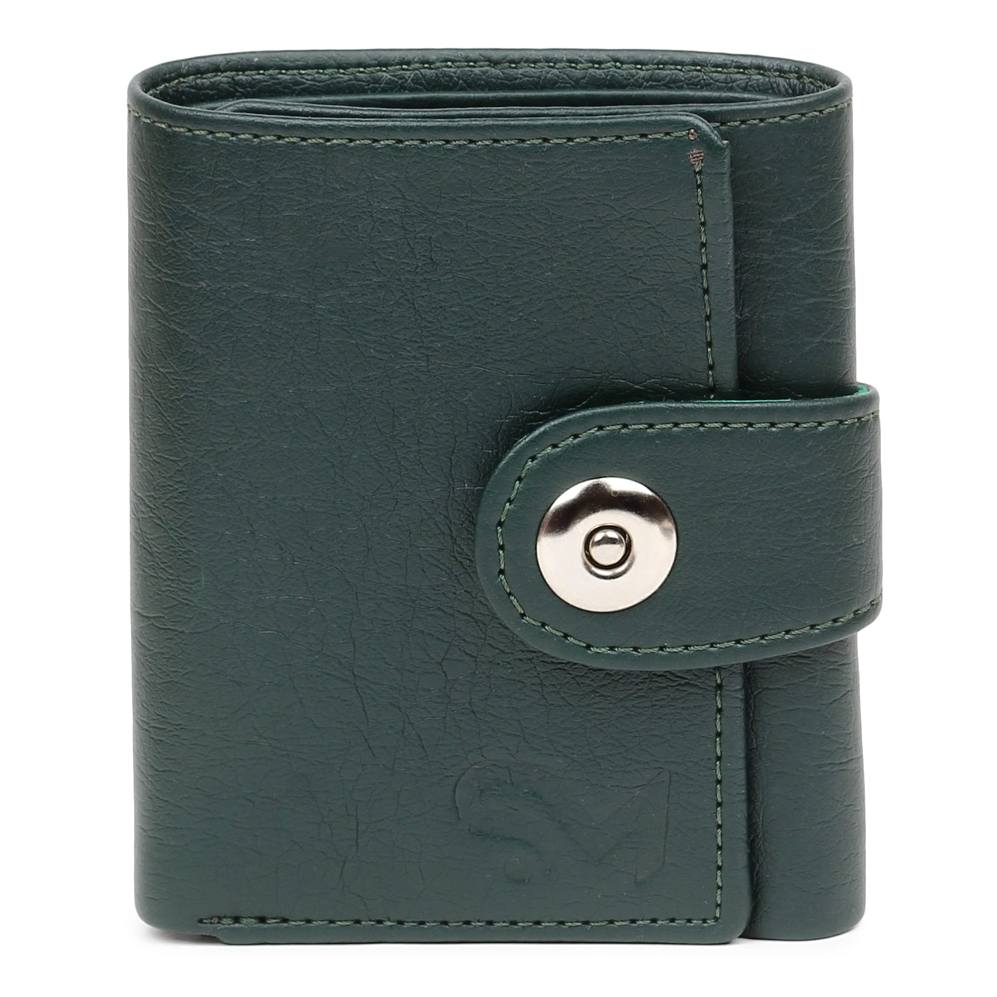 Bi-Fold Artificial Leather Hand Crafted Wallet for Men and Women with Magnetic Flap-image-33