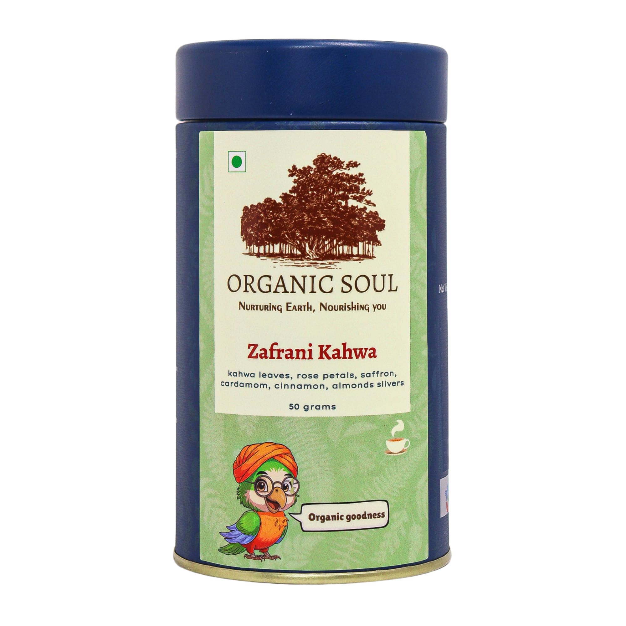 Organic Kashmiri Zafrani Kahwa Tea 50g | Kashmiri kahwa Chai |Infusion of Indian Spices