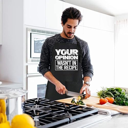 Miniatura 3 de Rosoz Delantales divertidos para parrilla para hombres, papá, marido, él, delantales para hombres con bolsillos, regalos del día del padre, delantal