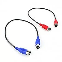 Vista 1 de Juego de cables de conexión MIDI de 2 a 5 pines DIN macho a macho de 18 pulgadas