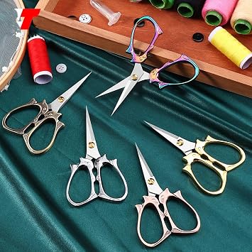 2 Pieces Embroidery Scissors Sharp Sewing Crochet Yam Scissors,Small Scissor All Purpose For Sewing, Cross Stitching, Crafts, Arts & Crafts Handmade DIY Tools