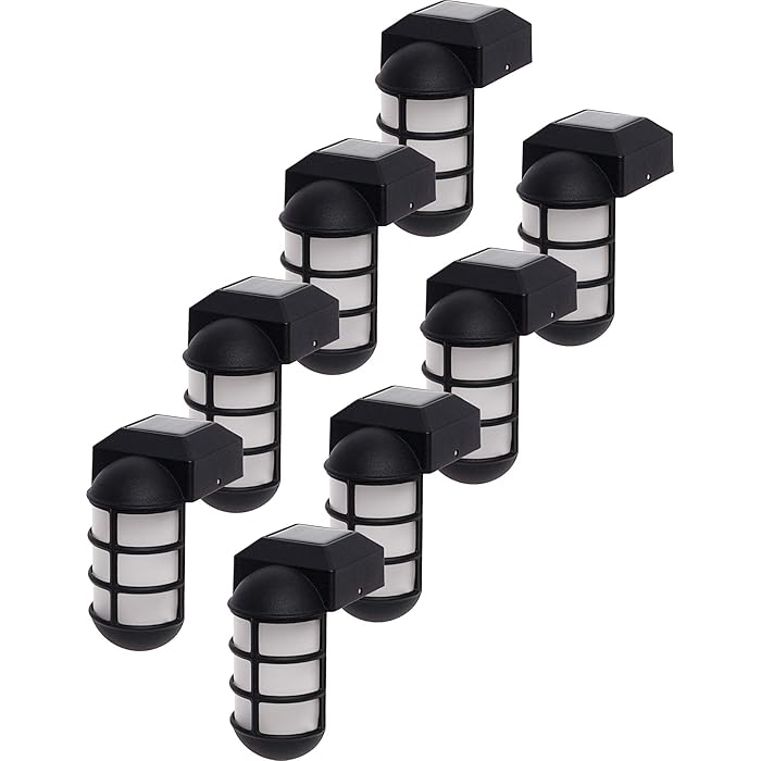 Buy GreenLighting 8 Pack Marina Solar Post Cap Lights Metal Side