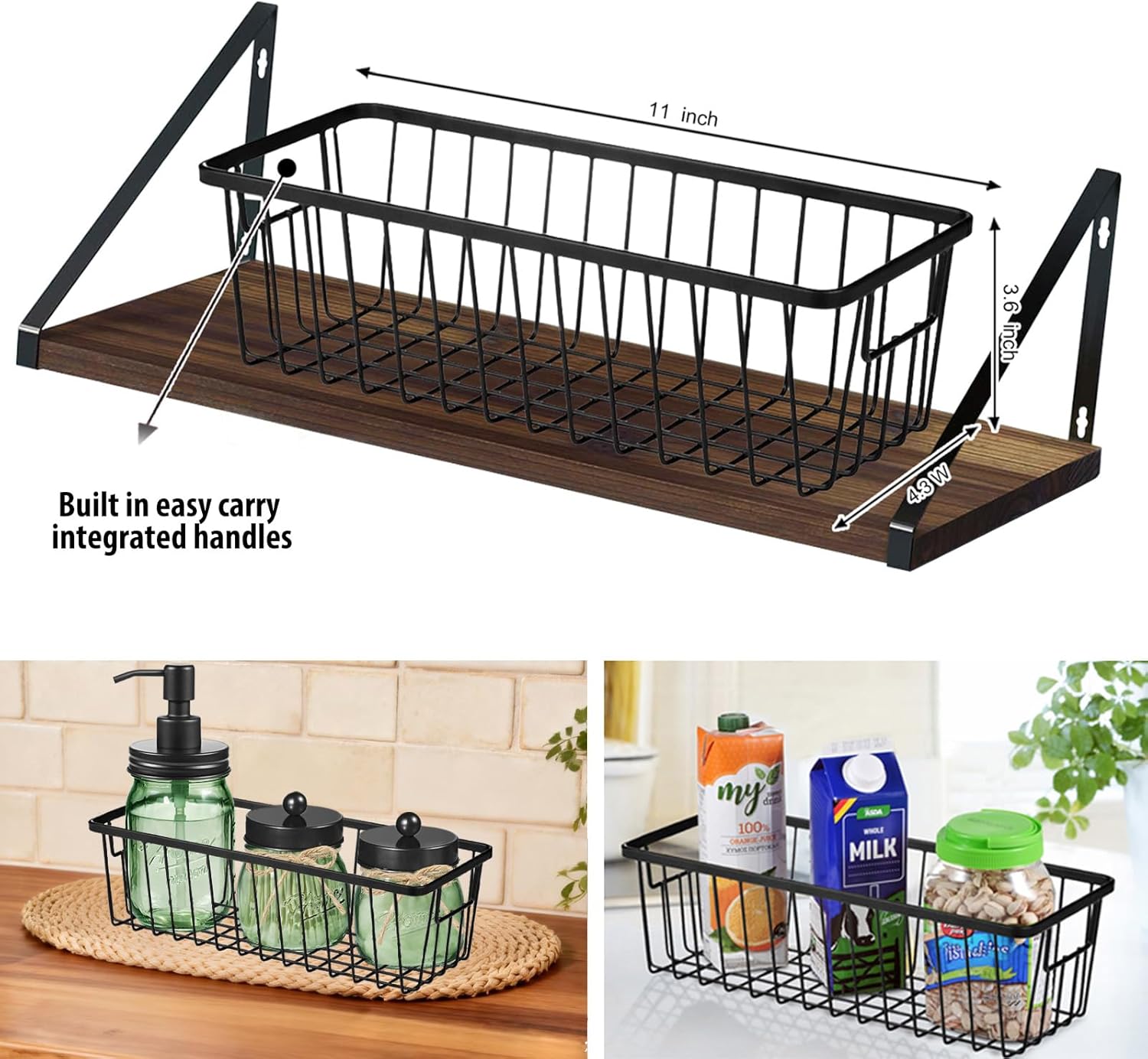 SheeChung 16Oz Mason Jar Soap Dispenser & 6 Pack Green Glass Bathroom Accessories Set, Soap Dispenser and Toothbrush Holder Set, Soap Dish, Metal Basket, Green Bathroom Decor