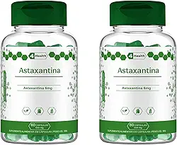 Astaxantina 6mg 60 Cápsulas, Tecnologia Americana, Antioxidante - 2 Potes - 4 Health