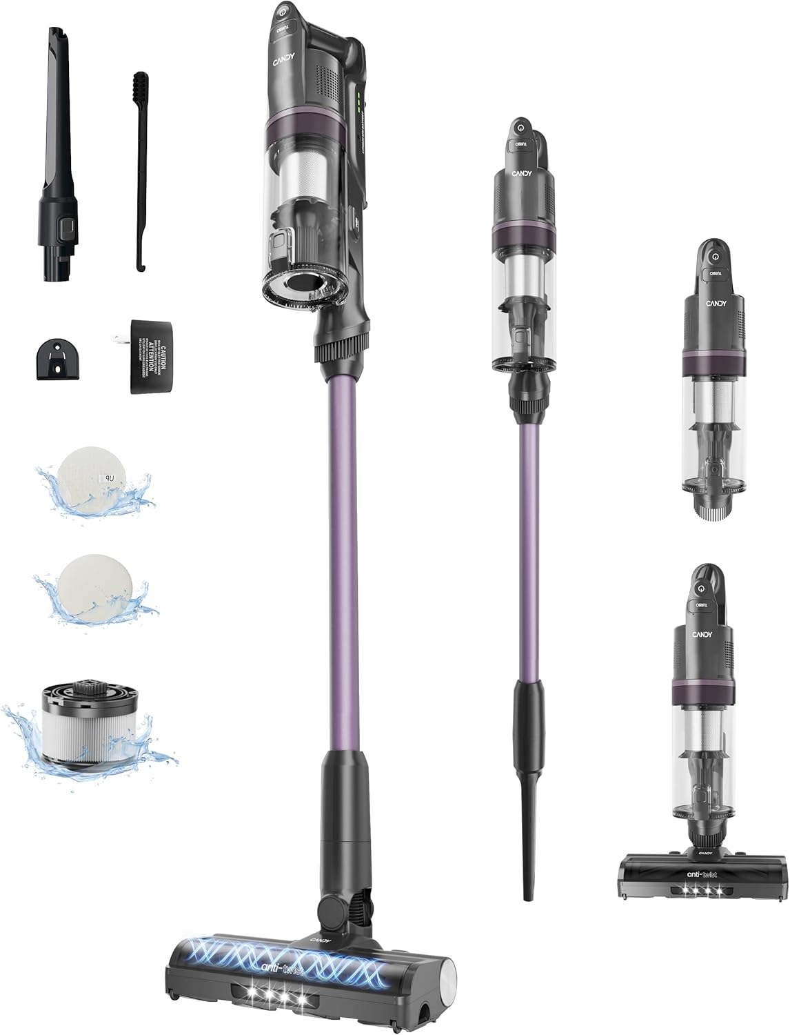 Cordless Vacuum Cleaner,Stick Lightweight Rechargeable for Home,4.8lb 12-45Min Runtime,Powerful Suction, Anti-Hair Wrap, Self-Standing,180° Flat 150° L/R,Hard Floor Pet Hair Carpet
