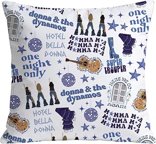 POFULL Musical Lover Gift Mamma Music Inspired Pillowcase Musical Theatre Lover Gift Mamma Fans Pillow Cover (Mamma Pillowcase)
