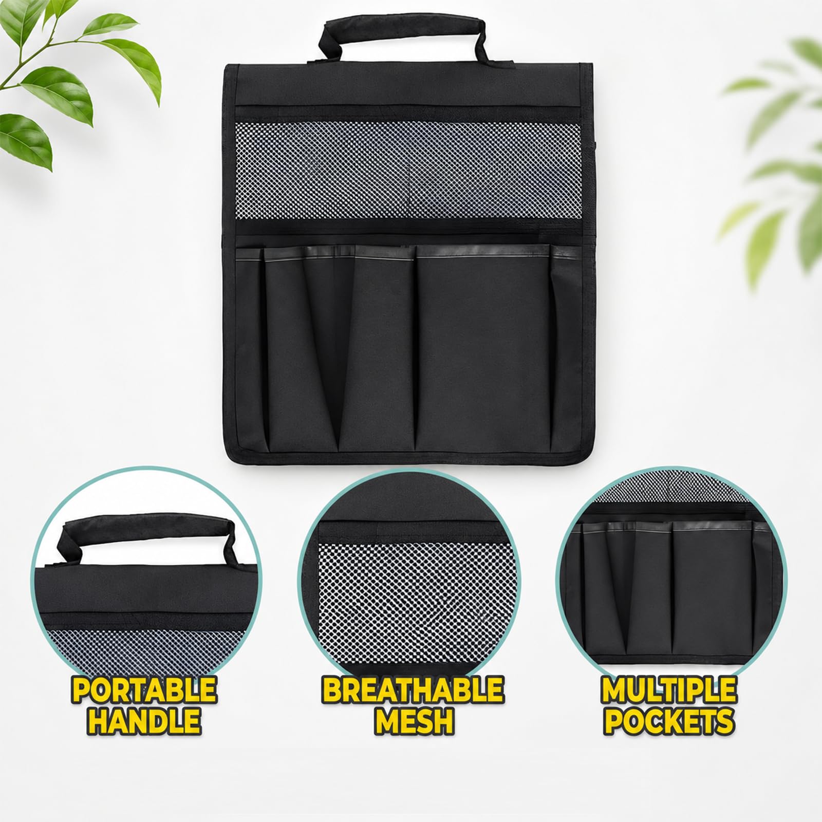 Pochettes de Jardin pour Genoux - Sacs de Rangement Portables en Nylon et Latex, Plusieurs Poches de Rangement pour Banc De Jardinage Ou Tabourets À Genoux De Jardin Portables