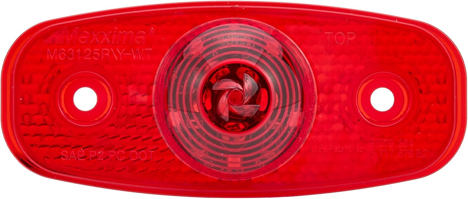 Maxxima 4.7" Heavy Duty Side Clearance Marker for Western Trailer, Red Lens