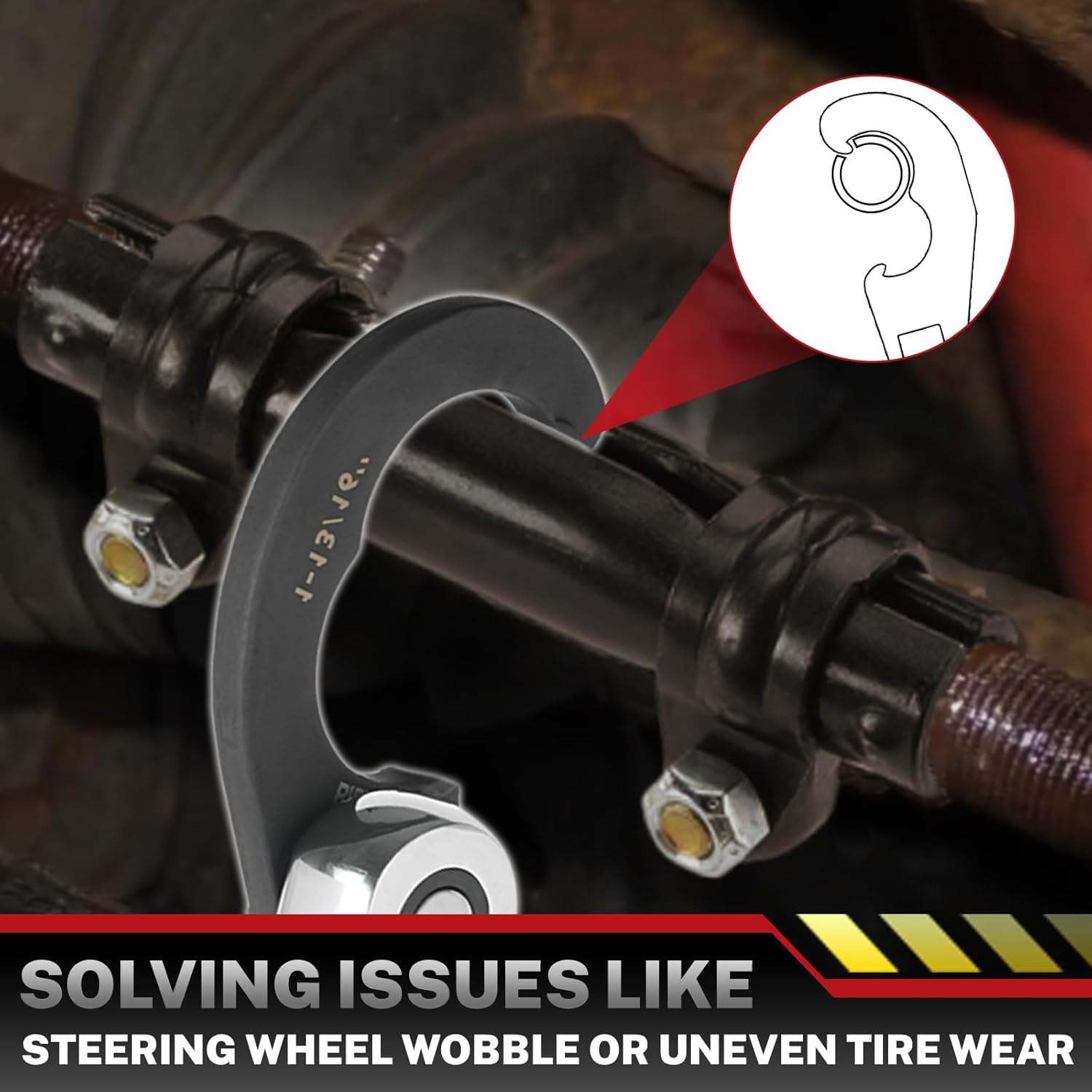 BILITOOLS 5 Piece Tie Rod Adjusting Tool Set, Pitman Arm and Tie Rod End Adjusting Sleeves Adjustment Tool Kit Compatible with Chevy Ford Chrysler ect. Older Domestic Vehicles Trucks SUVs