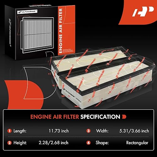 Miniatura 2 de A-Premium 4 filtros de aire para motor izquierdo y derecho compatible con Mercedes-Benz E63 AMG S 2018-2021 2023, GLE63 AMG SGLS63 AMG 2021-2023,