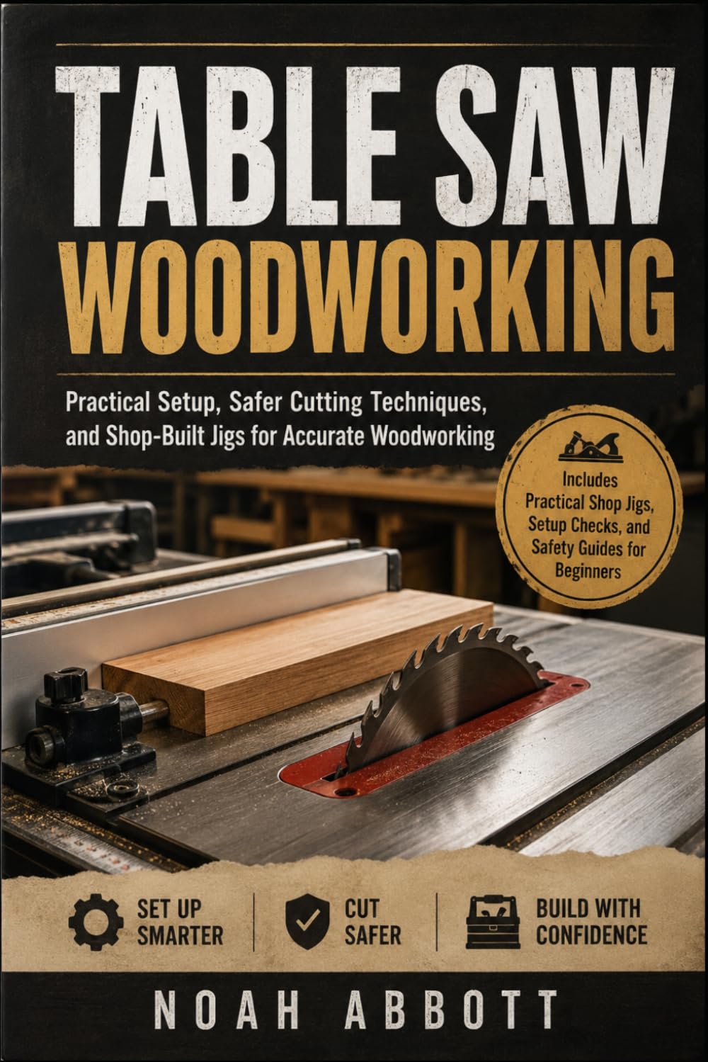 TABLE SAW WOODWORKING: Practical Setup, Safer Cutting Techniques, and Shop-Built Jigs for Accurate Woodworking